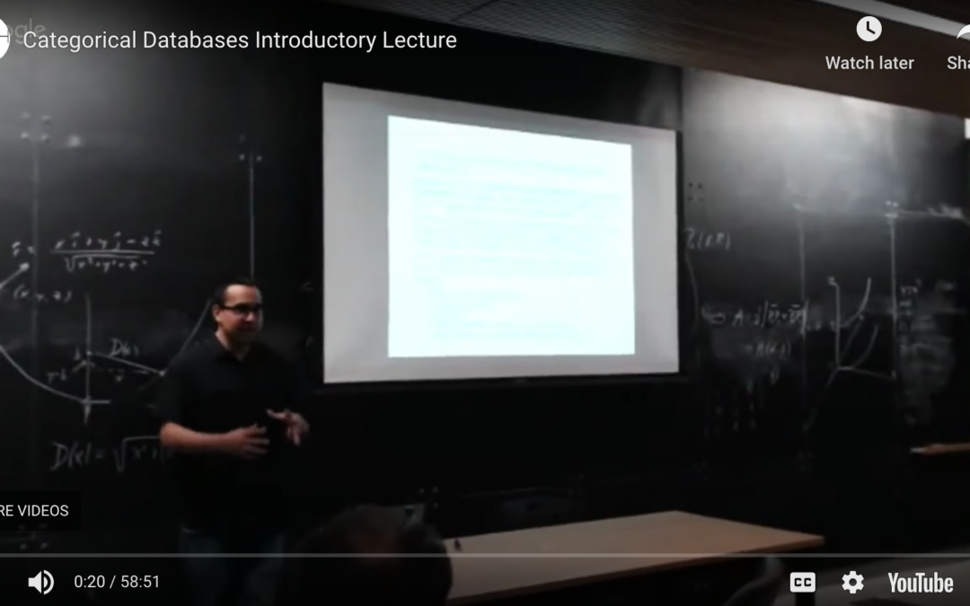 Categorical Databases Introductory Lecture
